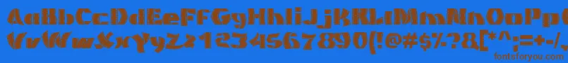 MovieFilmstrip Font – Brown Fonts on Blue Background