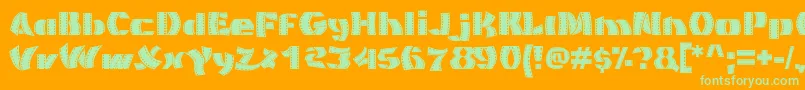 MovieFilmstrip Font – Green Fonts on Orange Background