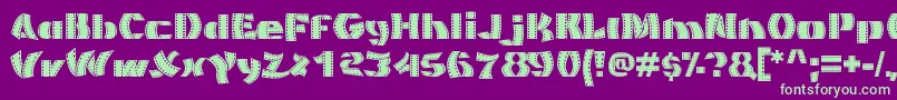 MovieFilmstrip Font – Green Fonts on Purple Background