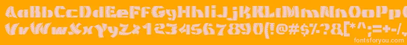 MovieFilmstrip-Schriftart – Rosa Schriften auf orangefarbenem Hintergrund