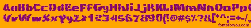MovieFilmstrip Font – Purple Fonts on Orange Background