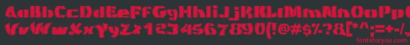 MovieFilmstrip Font – Red Fonts on Black Background