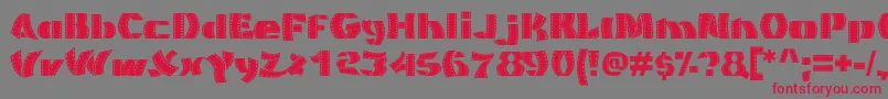 MovieFilmstrip Font – Red Fonts on Gray Background