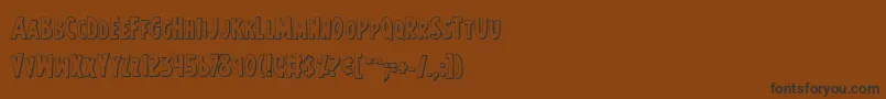 Earths Mightiest 3D Font – Black Fonts on Brown Background