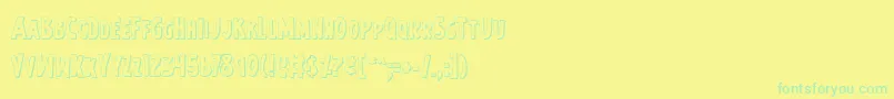 Earths Mightiest 3D Font – Green Fonts on Yellow Background