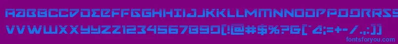 Navycadethalf Font – Blue Fonts on Purple Background