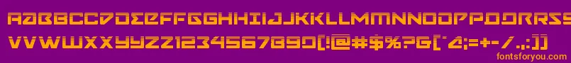 Navycadethalf Font – Orange Fonts on Purple Background