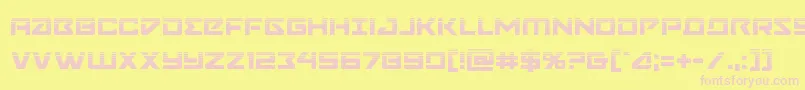 Navycadethalf Font – Pink Fonts on Yellow Background