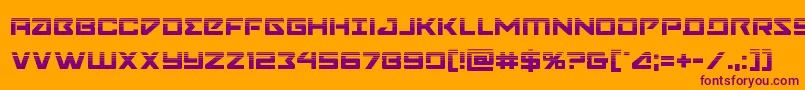 Navycadethalf Font – Purple Fonts on Orange Background