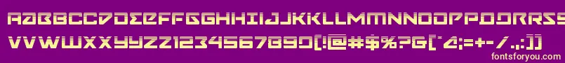 Navycadethalf Font – Yellow Fonts on Purple Background