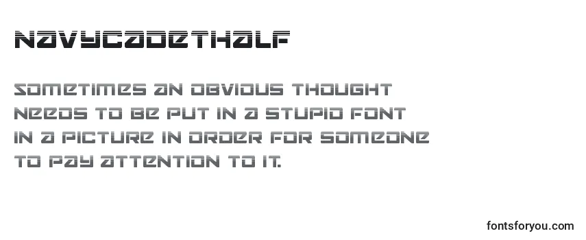 Review of the Navycadethalf Font