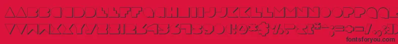 DiscoDeckShadow Font – Black Fonts on Red Background