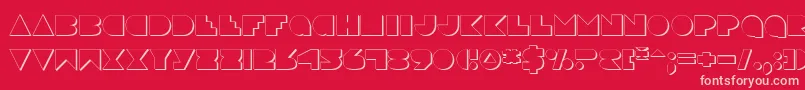 フォントDiscoDeckShadow – 赤い背景にピンクのフォント