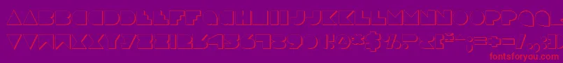 DiscoDeckShadow Font – Red Fonts on Purple Background