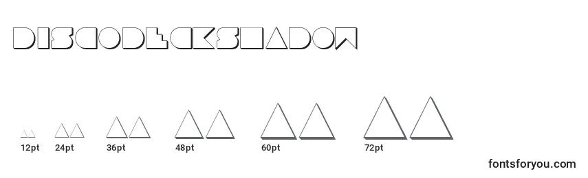 Размеры шрифта DiscoDeckShadow