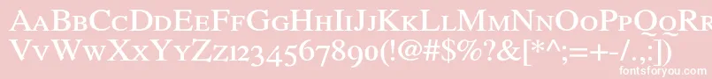 RomandeadfstylestdDemibold Font – White Fonts on Pink Background