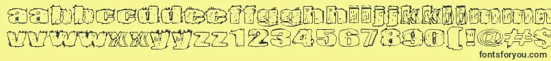 Terrorisoija Font – Black Fonts on Yellow Background