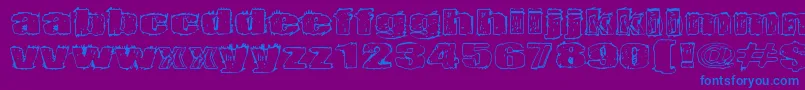 Terrorisoija Font – Blue Fonts on Purple Background