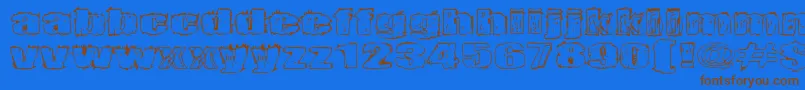 Terrorisoija Font – Brown Fonts on Blue Background
