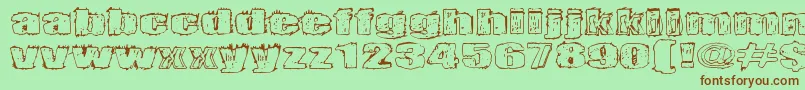 Terrorisoija Font – Brown Fonts on Green Background