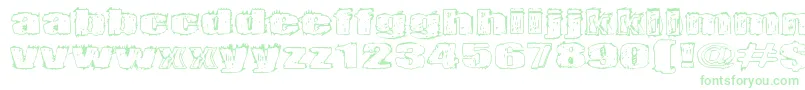 Terrorisoija Font – Green Fonts on White Background