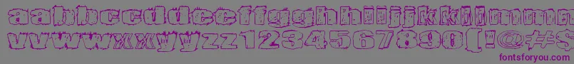 Terrorisoija Font – Purple Fonts on Gray Background