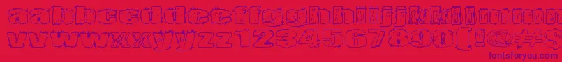 Police Terrorisoija – polices violettes sur fond rouge