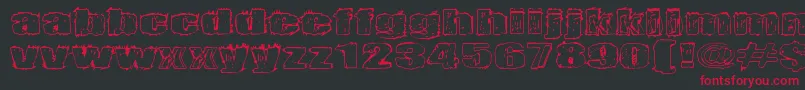 Terrorisoija Font – Red Fonts on Black Background