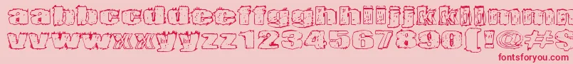 Terrorisoija Font – Red Fonts on Pink Background