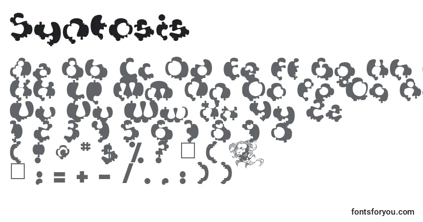 Шрифт Syntosis – алфавит, цифры, специальные символы