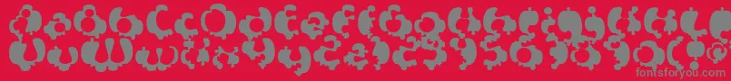 Syntosis Font – Gray Fonts on Red Background