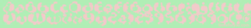 Syntosis Font – Pink Fonts on Green Background