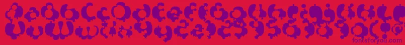 Syntosis Font – Purple Fonts on Red Background