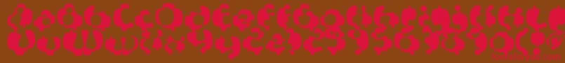 Syntosis Font – Red Fonts on Brown Background