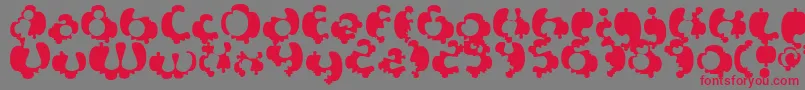 Syntosis Font – Red Fonts on Gray Background
