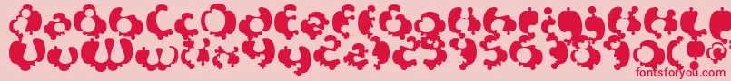 Syntosis Font – Red Fonts on Pink Background