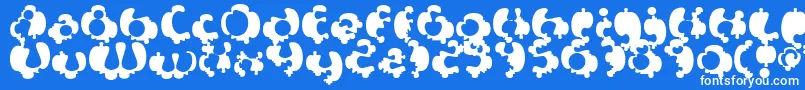 fuente Syntosis – Fuentes Blancas Sobre Fondo Azul