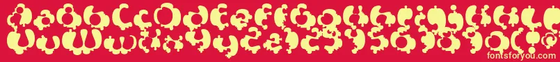fuente Syntosis – Fuentes Amarillas Sobre Fondo Rojo