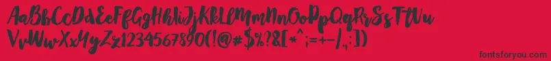 Mayton Font – Black Fonts on Red Background
