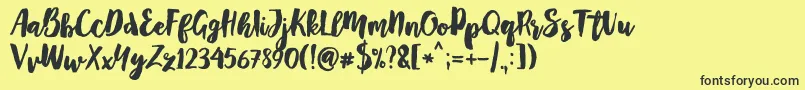 Mayton Font – Black Fonts on Yellow Background