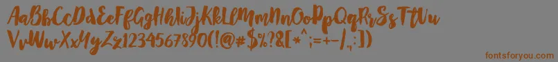 Saiba mais sobre a fonte Mayton Fonte Mayton – fontes marrons em um fundo cinza
