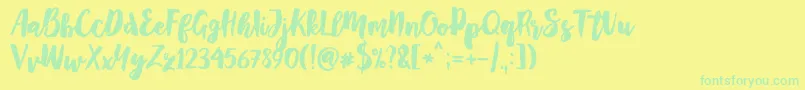 Mayton Font – Green Fonts on Yellow Background