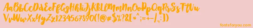 More about Mayton Font Mayton Font – Orange Fonts on Pink Background