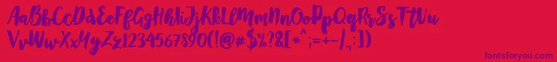 fuente Mayton – Fuentes Moradas Sobre Fondo Rojo