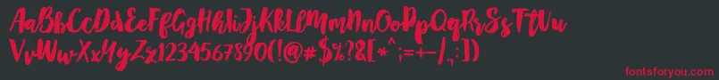 Mayton Font – Red Fonts on Black Background