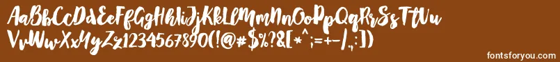 Mayton Font – White Fonts on Brown Background