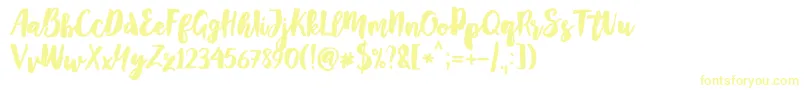 More about Mayton Font Mayton Font – Yellow Fonts on White Background