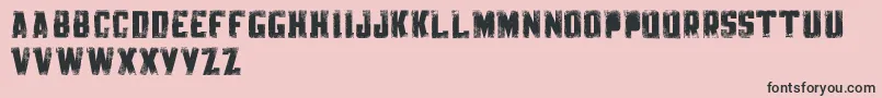 KnackpackStdDistroyDemo Font – Black Fonts on Pink Background