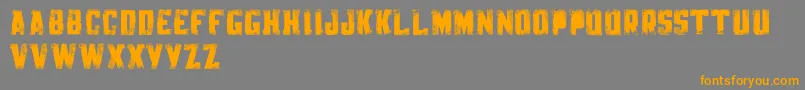 KnackpackStdDistroyDemo Font – Orange Fonts on Gray Background