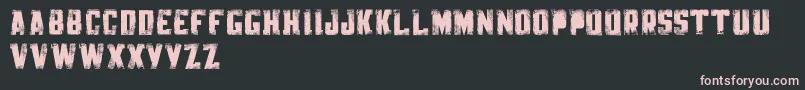 フォントKnackpackStdDistroyDemo – 黒い背景にピンクのフォント